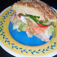 Snapdishの料理写真:Tuna auf Cheese Oregano Sub|Jennyさん