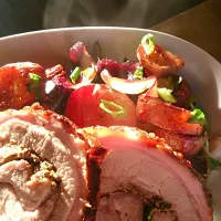 Porchetta, roasted vegies from Primo grill|Erikさん