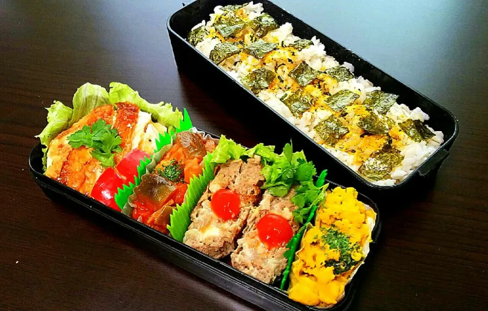 旦那弁当☆休日の洋定食😃!|pikyuさん