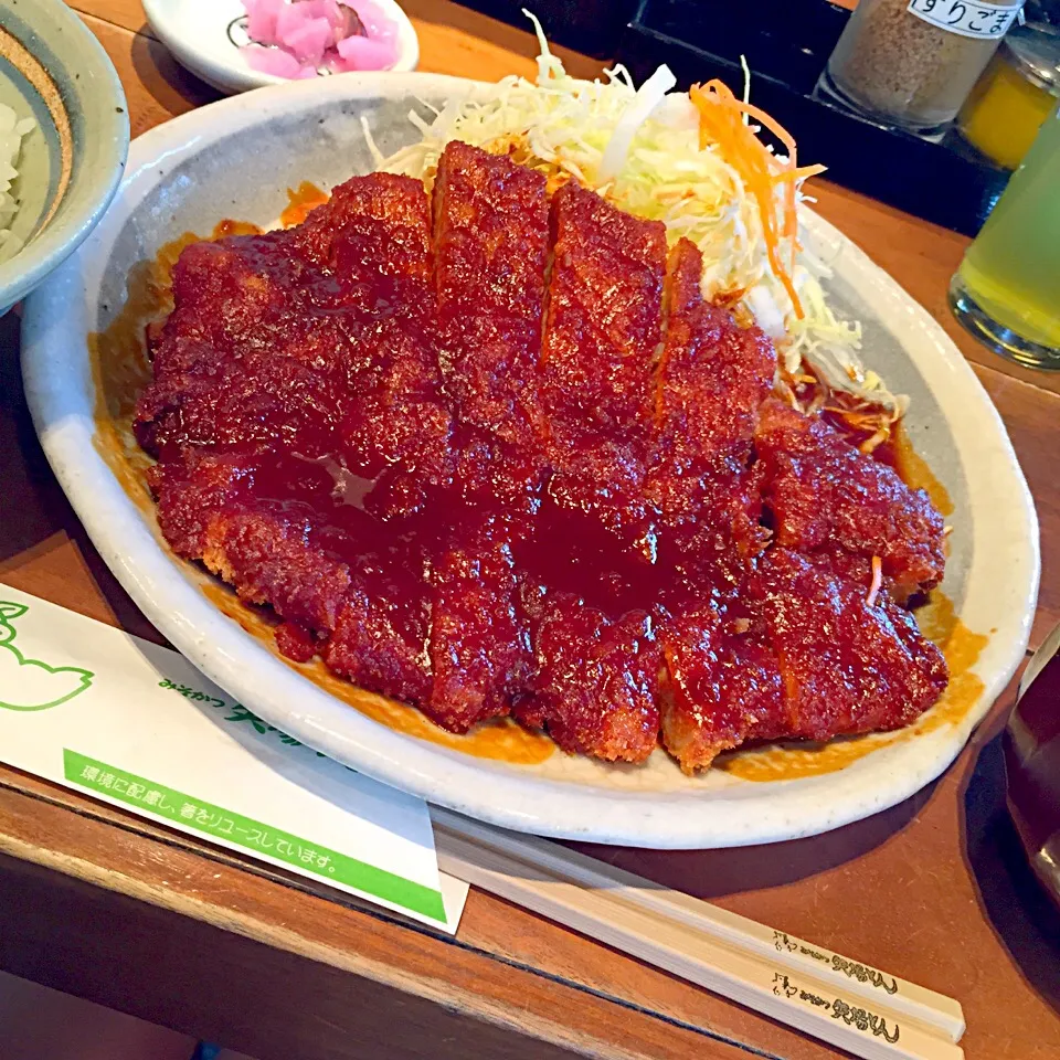 Snapdishの料理写真:わらじとんかつ|みずきてぃ(･ω･＊さん