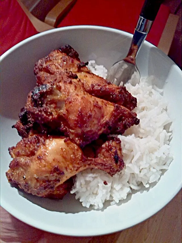 Rice & Wings*** #chicken #wings #spicy #onions|VViet food boyさん