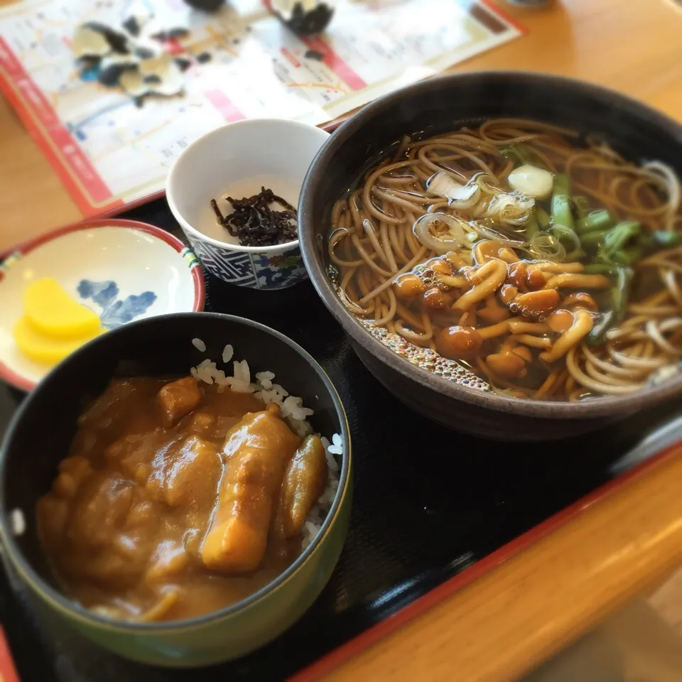 山菜そばミニカレーセット|そらまめさん