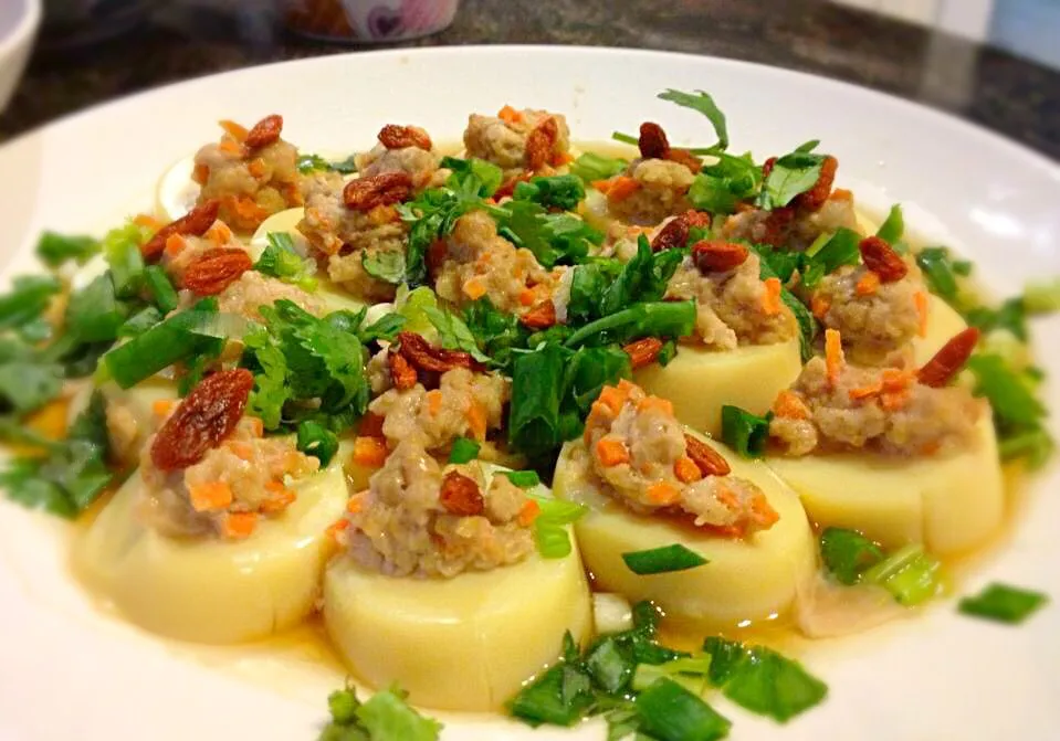 Steamed Egg Tofu with Minced Meat.|Colleen Teoさん