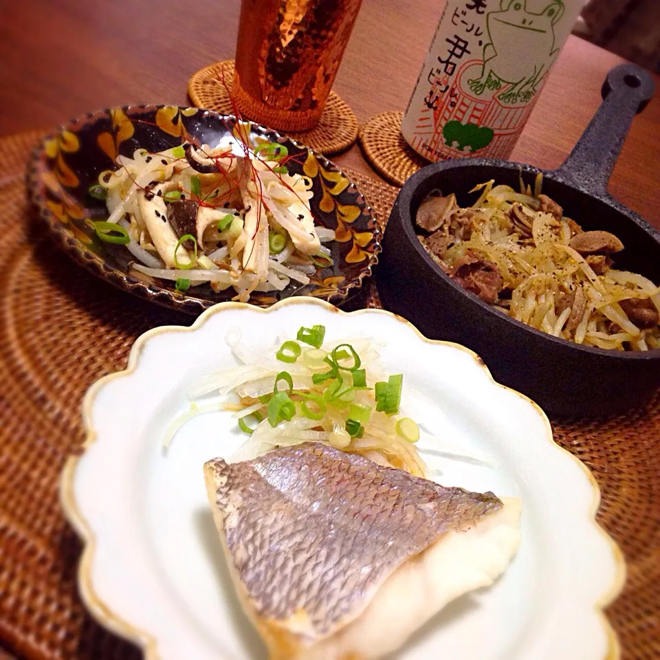 Snapdishの料理写真:アテごはん(=ﾟωﾟ)ﾉ🍺|nao子さん