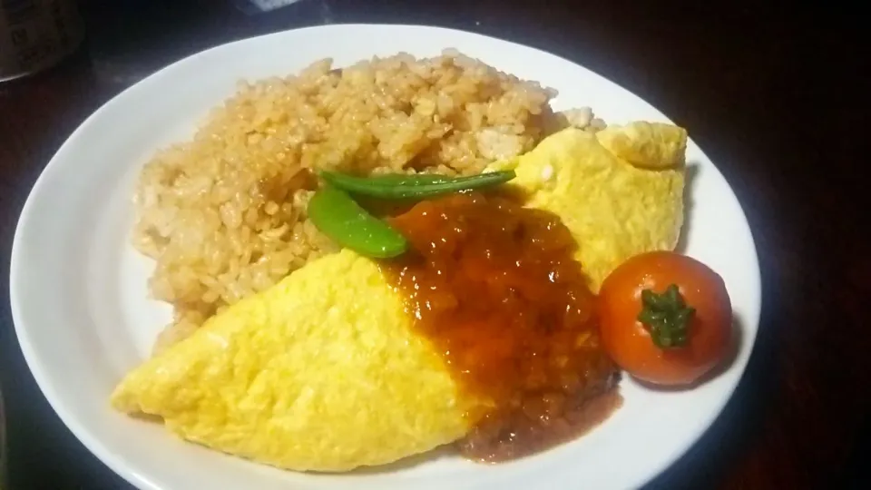 チキンライスにオムレツ！|葉石大旗さん