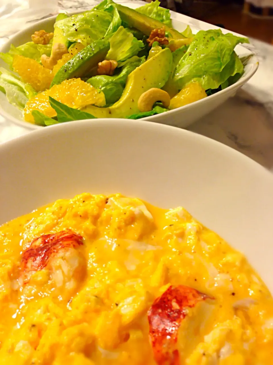 Lobster scrambled egg and amanatsu salad|Sayakaさん