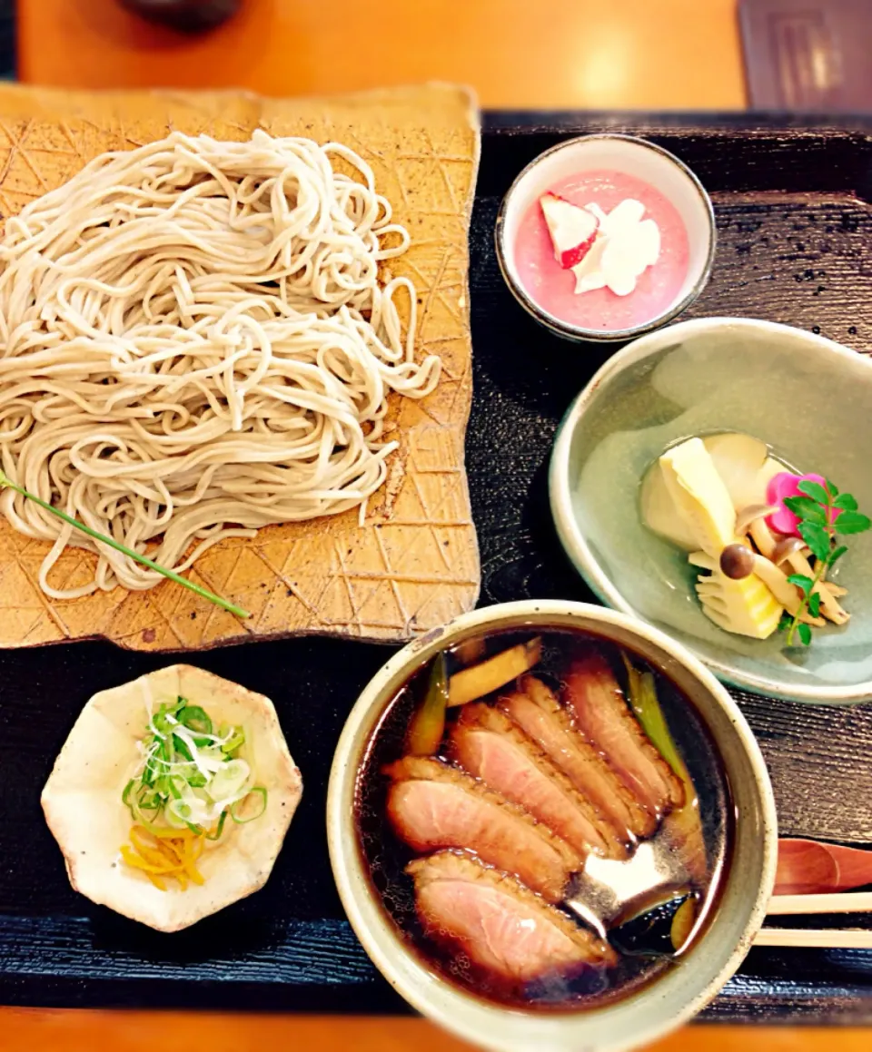 鴨汁つけ蕎麦ランチ|ももこさん