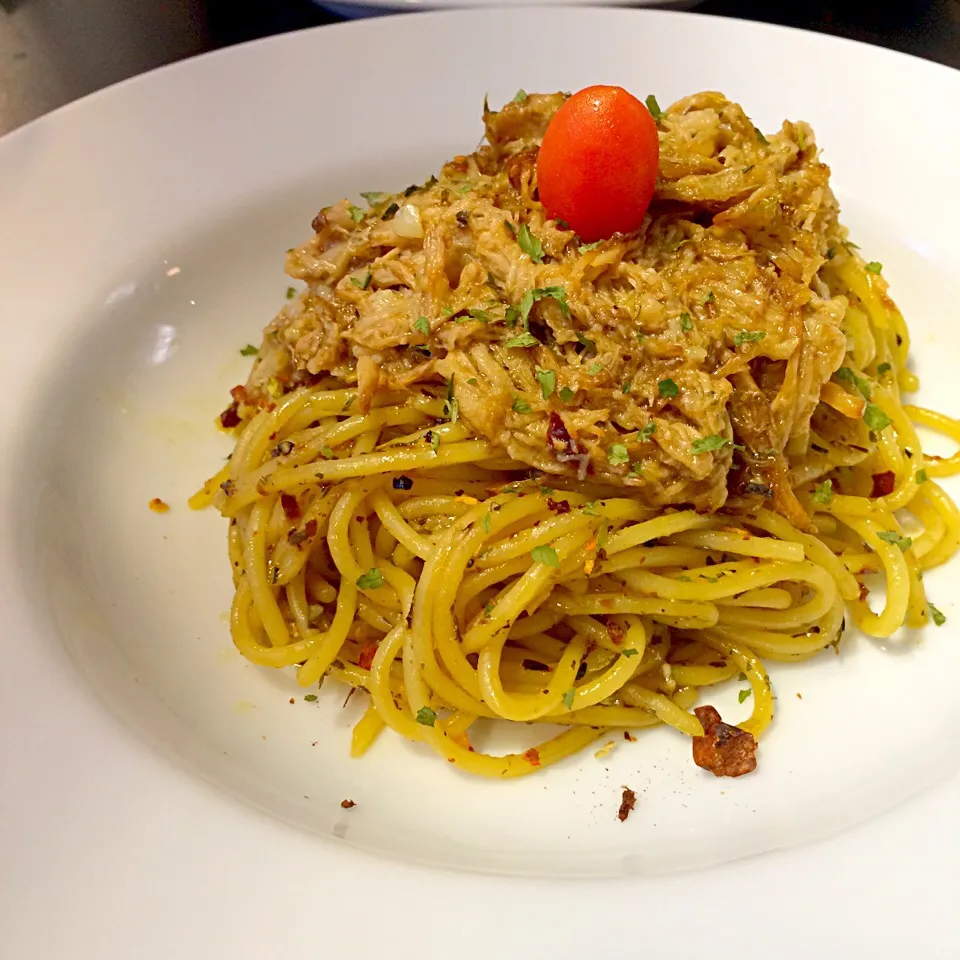 Pulled pork aglio olio|Lisa Tanさん