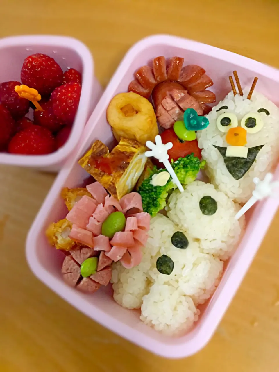 Snapdishの料理写真:☆娘遠足お弁当☆アナ雪♪オラフ☆|ひゆりままさん