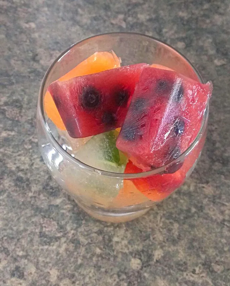 frozen fruit ice cubes|paulaさん