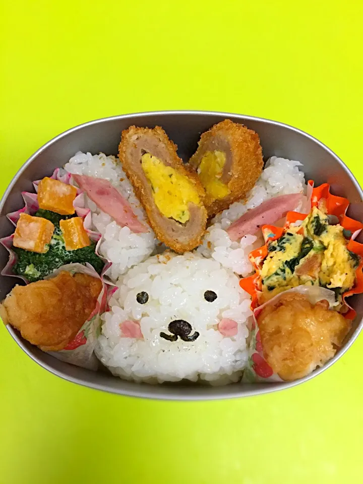 幼稚園児のウサギお弁当|ようくさん