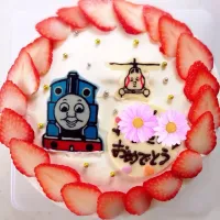 Snapdishの料理写真:トーマスのキャラケーキ|池田睦子さん