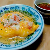 夕飯　天津飯　春雨スープ|さちさん