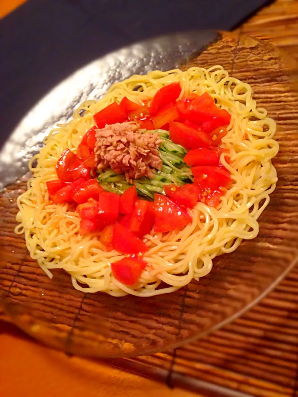 Snapdishの料理写真:冷やし🍅トマト麺😋中華風〜〜🥢|チョッパー＆ホヌさん