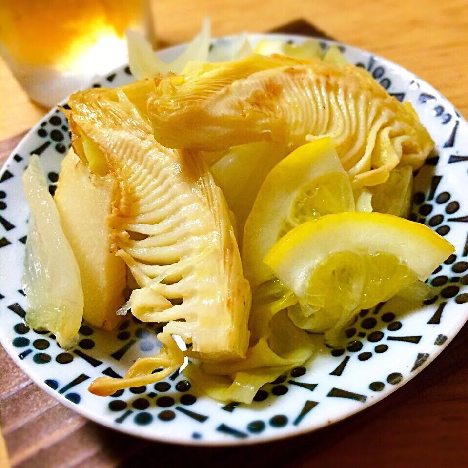 焼き筍と春キャベツ、新玉ねぎの爽やかレモンマリネ🍋|angiee♡さん