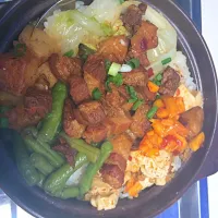 Snapdishの料理写真:红烧牛肉煲仔饭|我亲爱的旺仔君さん