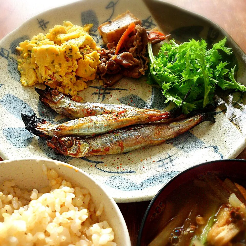 焼き魚定食【ししゃも】|プチテンよすさん