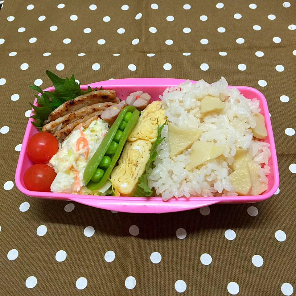 Snapdishの料理写真:今日のJK弁当はタケノコご飯弁当^ ^|kokoさん