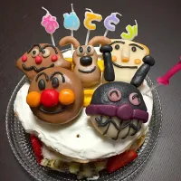 Snapdishの料理写真:1歳のお誕生日ケーキ|アルウタさん