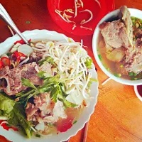 Snapdishの料理写真:Pork rice noodle soup Cambodia style #Breakfast/Brunch #Lunch|Naked chefさん