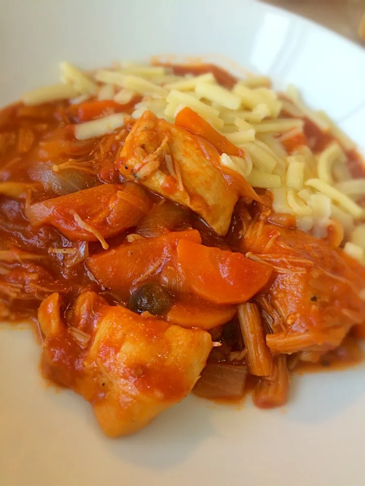 ゆっこさんの料理 鶏肉と野菜のオーロラソース煮♪|SnapdishJPさん