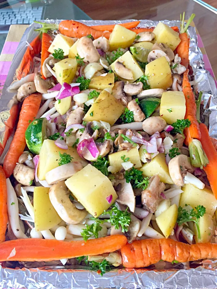 Grilled assorted veggie (prep)|Carrieさん