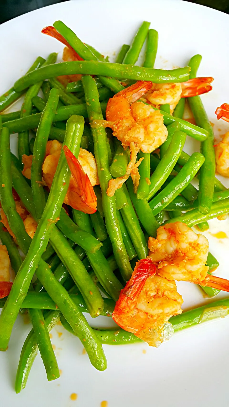 四季豆炒虾。Stirfry Green bean and prawn.|Ai Lianさん