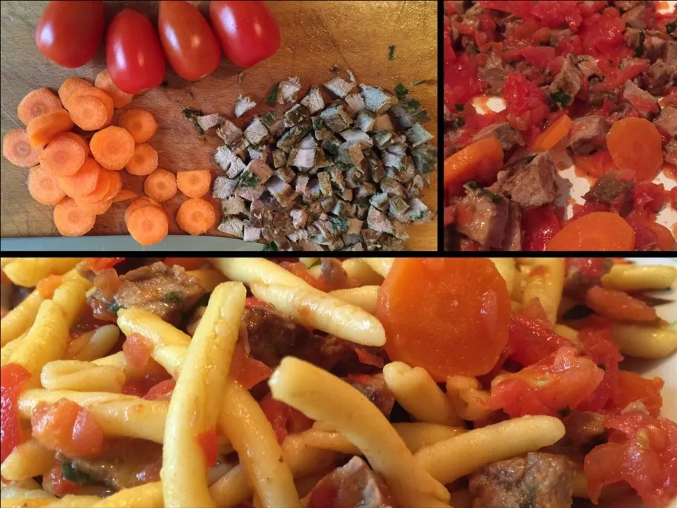 #pasta #bistecca #manzo #carote #pomodoro #bio|matteo pisanoさん