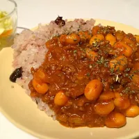 ゴボウと大豆の即席キーマカレー|いでもんさん