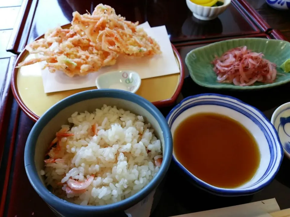 ランチは桜えび三昧^^
生桜えび 桜えびのかき揚げ 桜えびのご飯|kamekameさん