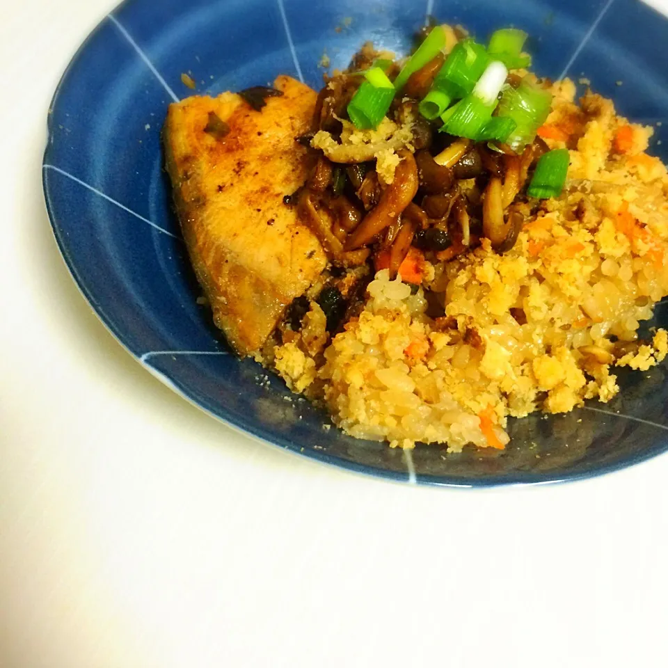 おから魚きのこ丼|ふうこさん