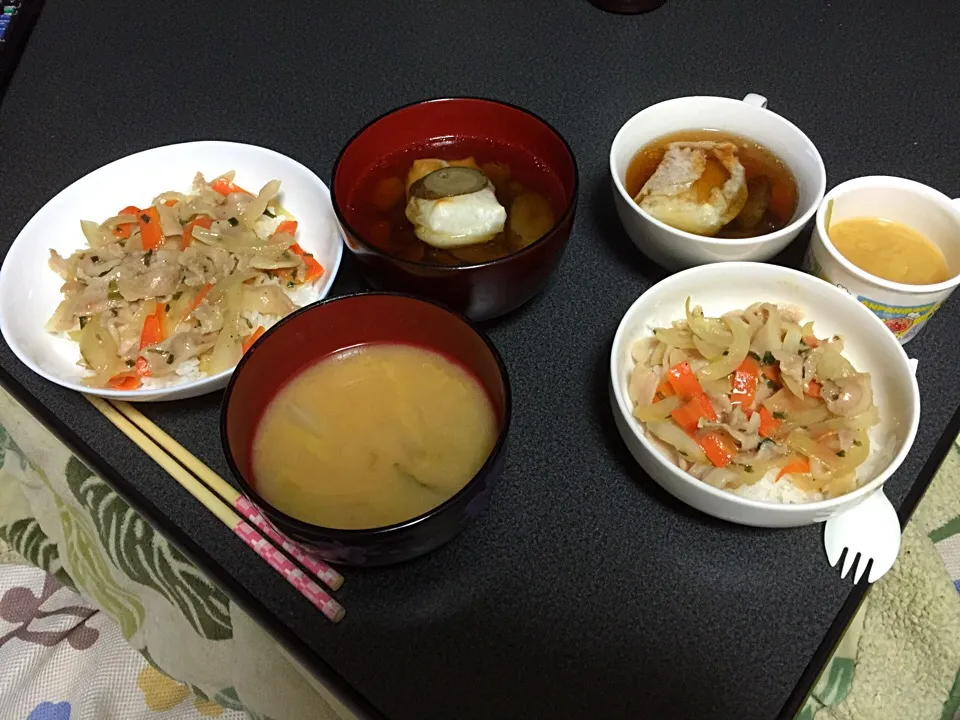 塩焼き肉丼・お雑煮|うるしちかさん