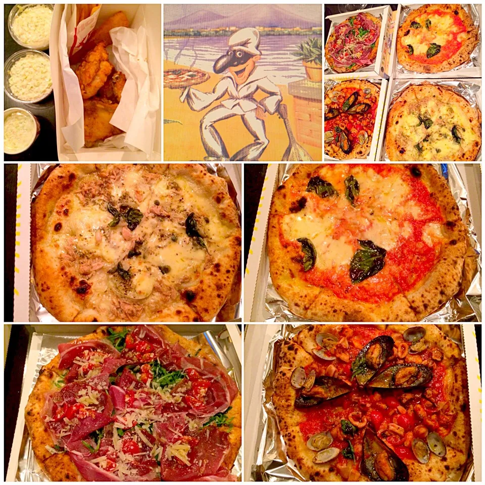 Snapdishの料理写真:Pescatore･Prosciutto&arugula w/Porcini mushroom Pizza🍕ﾍﾟｽｶﾄｰﾚ,ﾌﾟﾛｼｭｰﾄ&ﾙｯｺﾗにﾎﾟﾙﾁｰﾆ|🌈Ami🍻さん