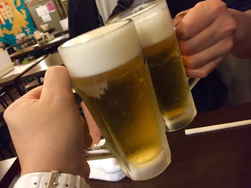 ツレを呼び出し、フライングビール🍻|Kojiさん