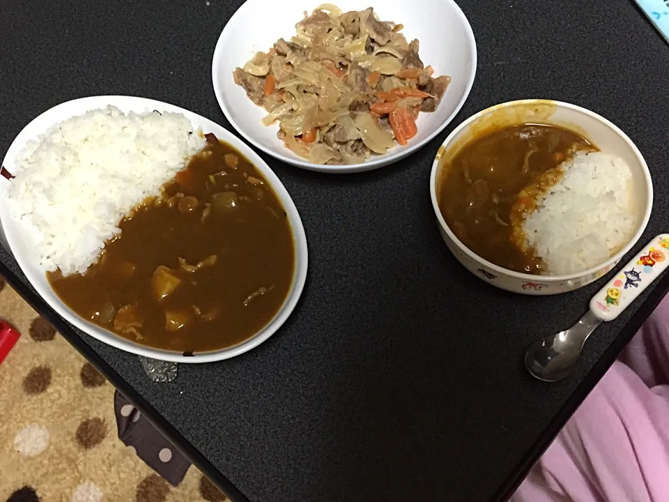 カレー・牛のマヨポン炒め|うるしちかさん