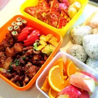 Snapdishの料理写真:ﾋﾟｸﾆｯｸお弁当❤|まりまりまりんさん