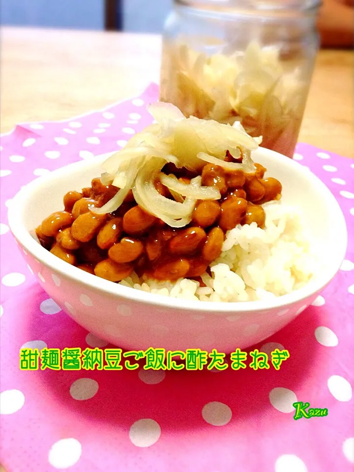 angiee♡さんの料理 甜麺醤で食べる納豆ご飯 ♪|かずきっちんさん