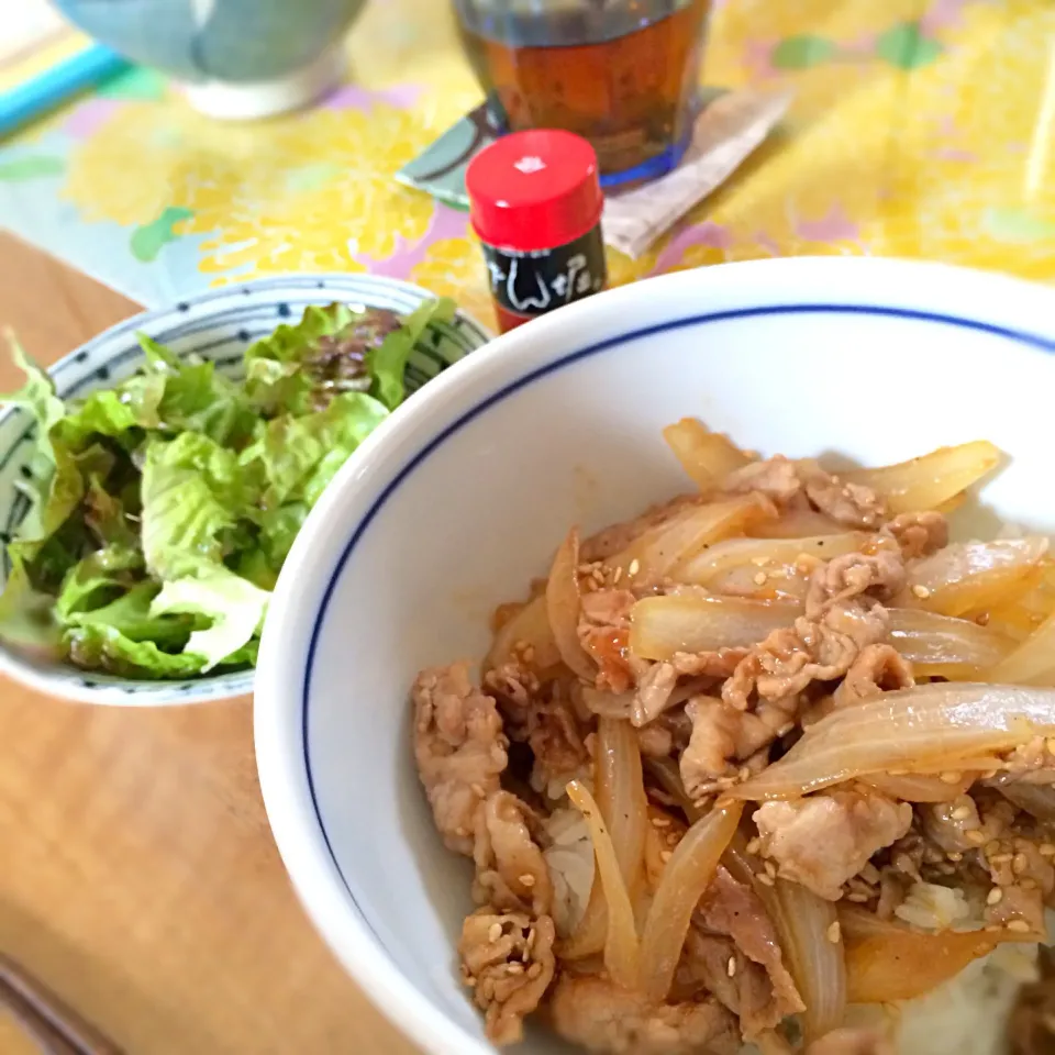 Snapdishの料理写真:春のとん丼🌸新玉ねぎと筍で♪|Akyu3☆さん