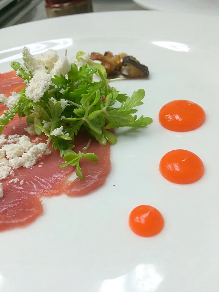 Duck carpaccio|Shawn F Doyle CECさん