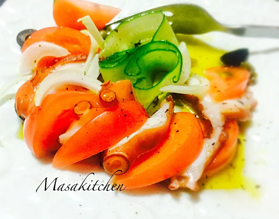 Snapdishの料理写真:Octopus&tomato carpaccio|Masakiさん