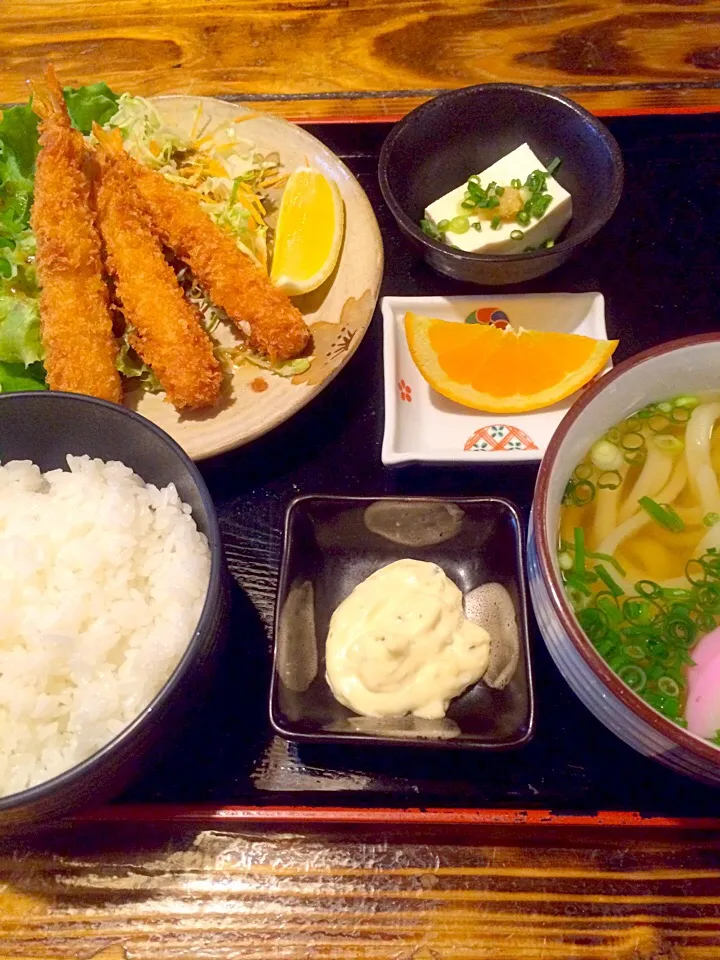 エビ天 小うどん定食|ナナさん