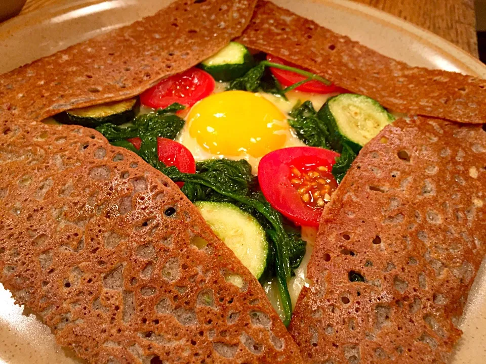 Buckwheat crepe with farm fresh vegetable|sgさん