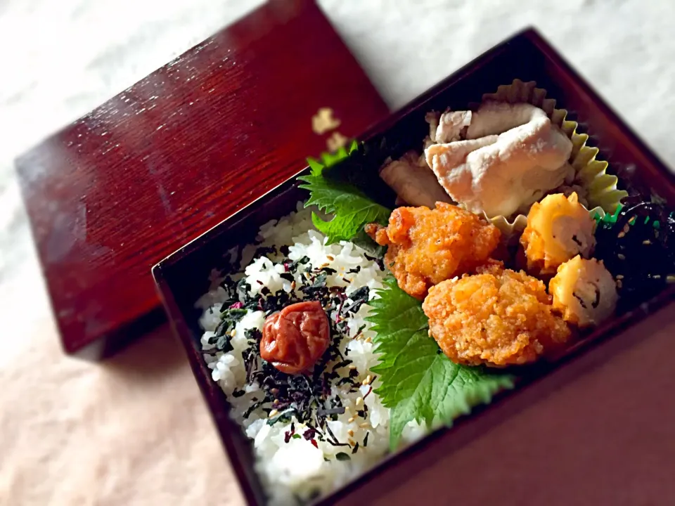 Snapdishの料理写真:夕飯の残りでお弁当♩|みなっちさん