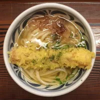 Snapdishの料理写真:『古里うどん』のかけ小+ちくわ天|fujii saburoさん