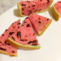 Water-melon-lookalike bread