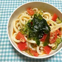 Snapdishの料理写真:ツナトマト冷やしうどん|Miyazaki Namiさん