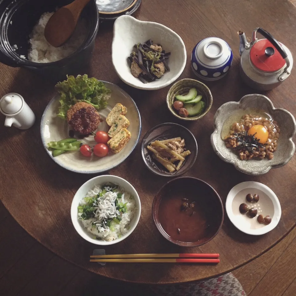 春の “ ありがたや定食 ”|おたんこ食堂  d□~°さん