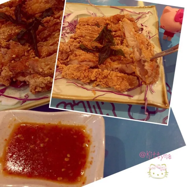 🐔Crispy Fried Chicken Chop-Shilin Night Market📍The Chilli Sauce Best👍Siuyuk💦|🎀Kittyna🌸さん