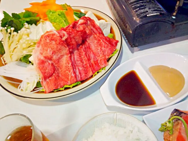 Snapdishの料理写真:但馬牛しゃぶしゃぶ☆|うたかた。さん