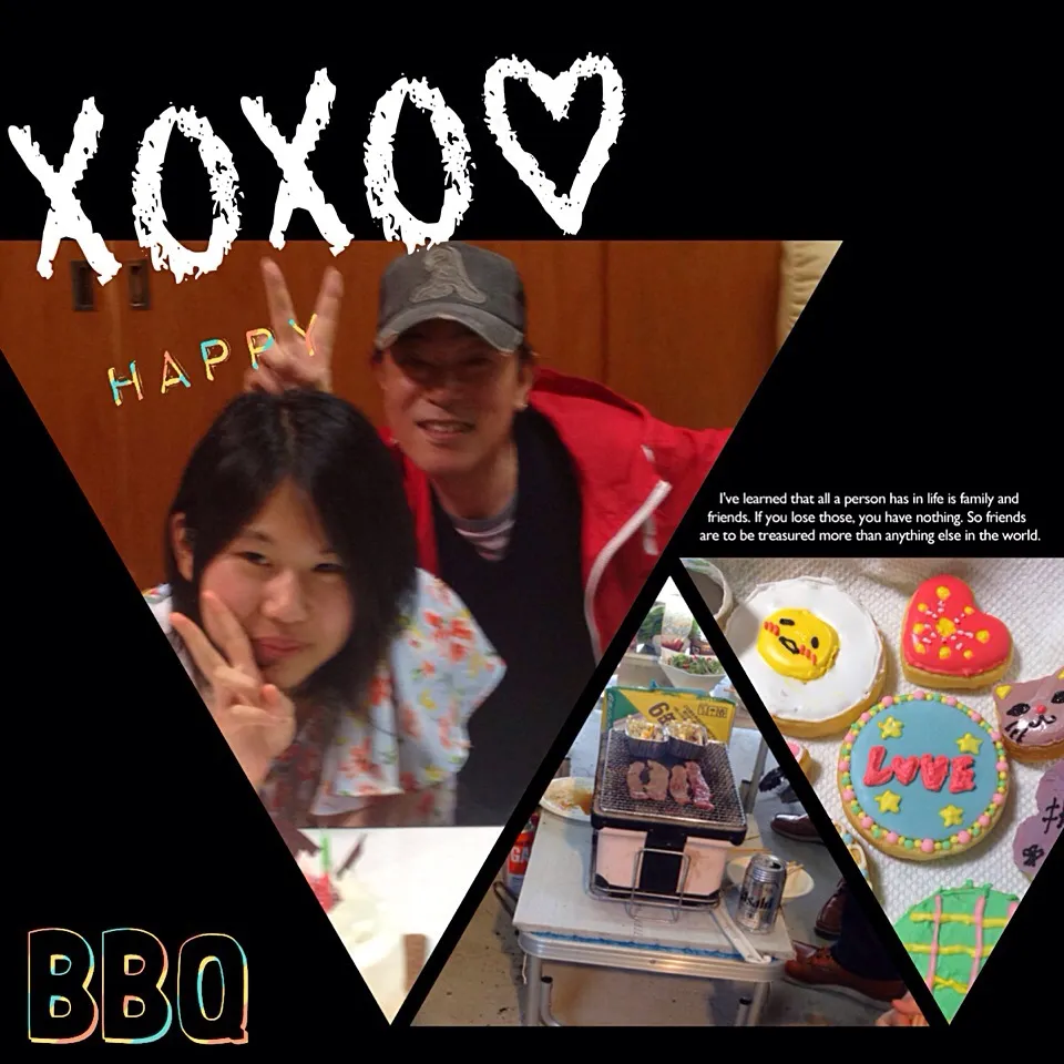 またまた誕生日会＆BBQ💕従兄弟直伝はじめてアイシングクッキーつくってみました笑笑|ももちゃん🍑さん